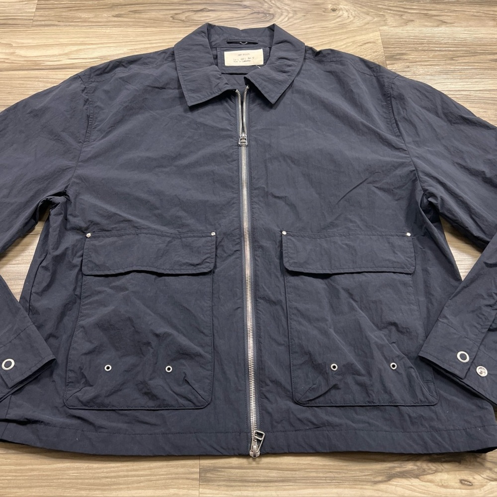 Zara Origins Zip Up Windbreaker Jacket Lightweight Navy Men’s Size Large NWOT